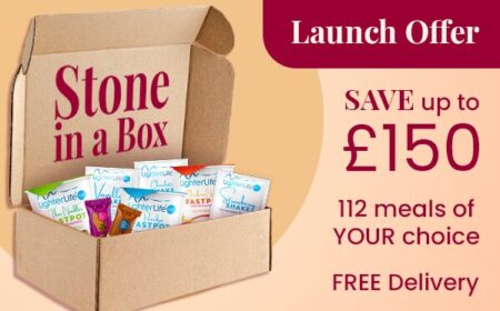 Stone in a box. launch offer save up to £150. 112 meals of YOUR choice. Free delivery