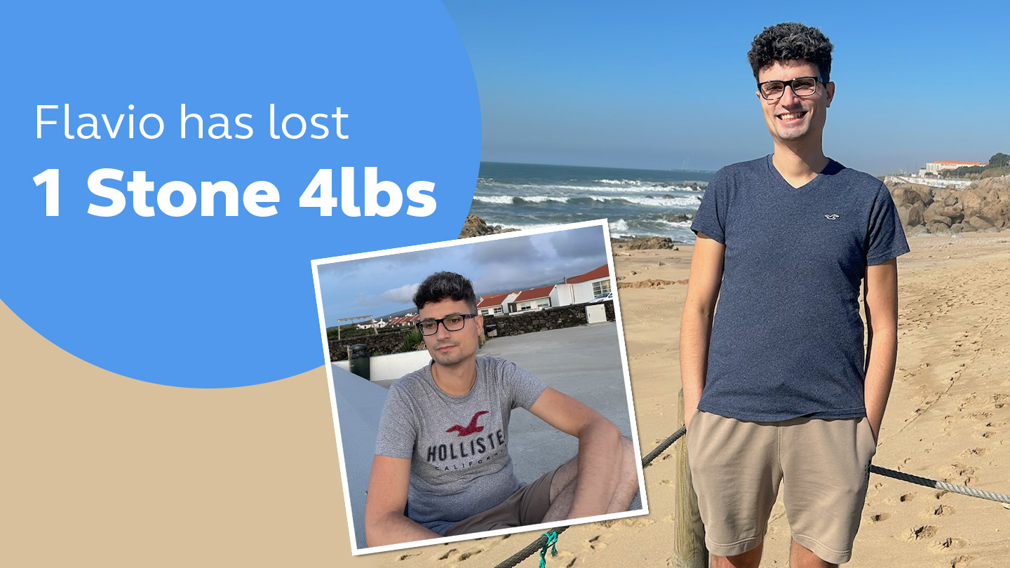 Flavio has lost 1 stone and 4 pounds