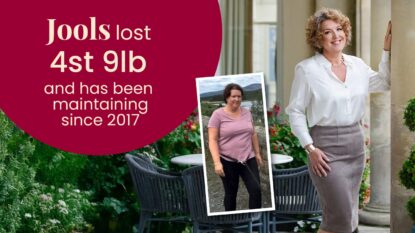 Jools lost 4 stone and 9 pounds and has been maintaining since 2017