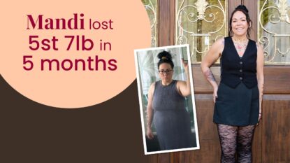 Mandi lost 5 stone 7 pounds in 5 months