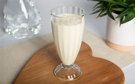 VLCD vanilla shake in a milkshake glass